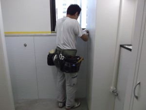 新宿区　Sビル　トイレ改修中